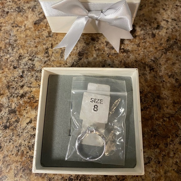 Aurora Borealis Crystal Frost White Stone Cubic Zirconia Sterling Silver Ring 8 - Picture 13 of 13